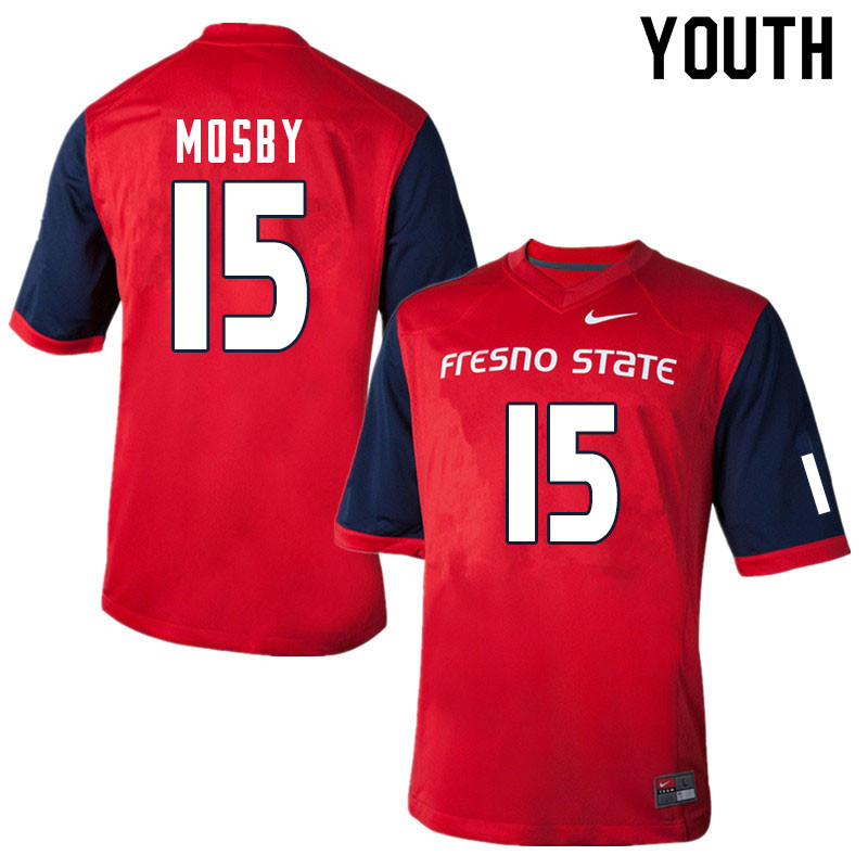 Youth #15 Arron Mosby Fresno State Bulldogs College Football Jerseys Sale-Red